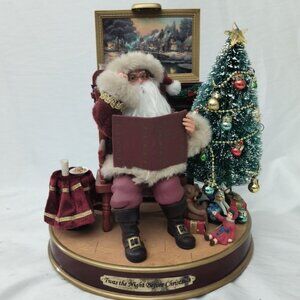 Bradford Exchange Thomas Kinkade 'Twas The Night Before Christmas Santa Figurine